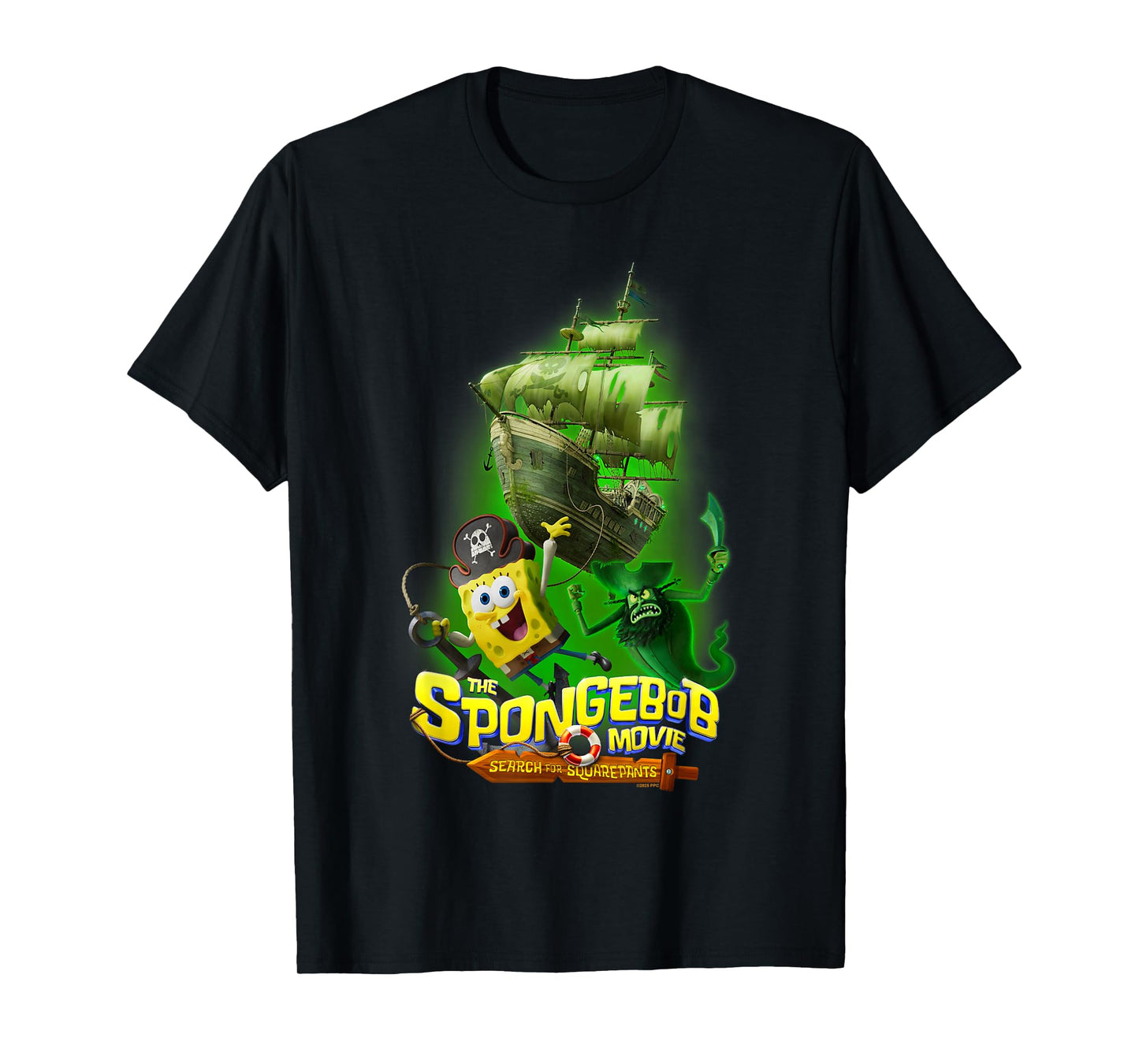 The Spongebob Movie: Search for Squarepants Dutchman Green T-Shirt