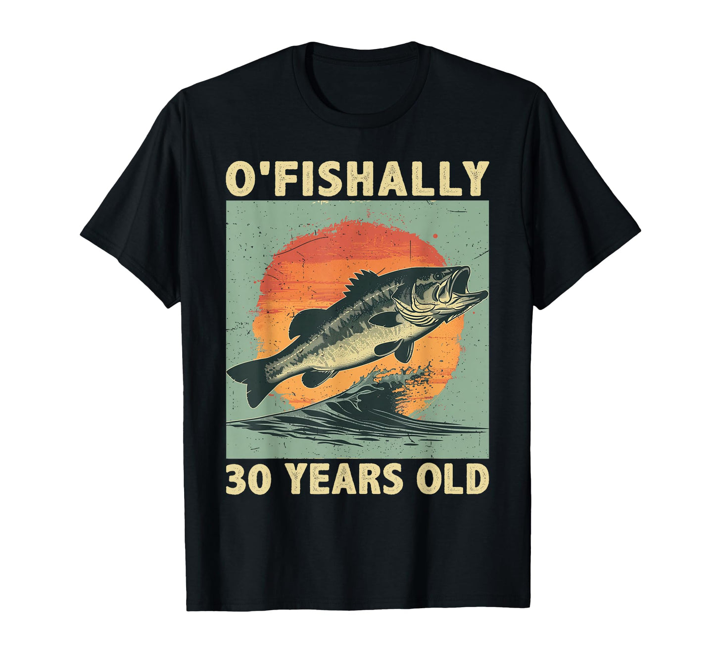 Ofishally 30 Years Old 1995 Fishing Fisherman 30th Birthday T-Shirt