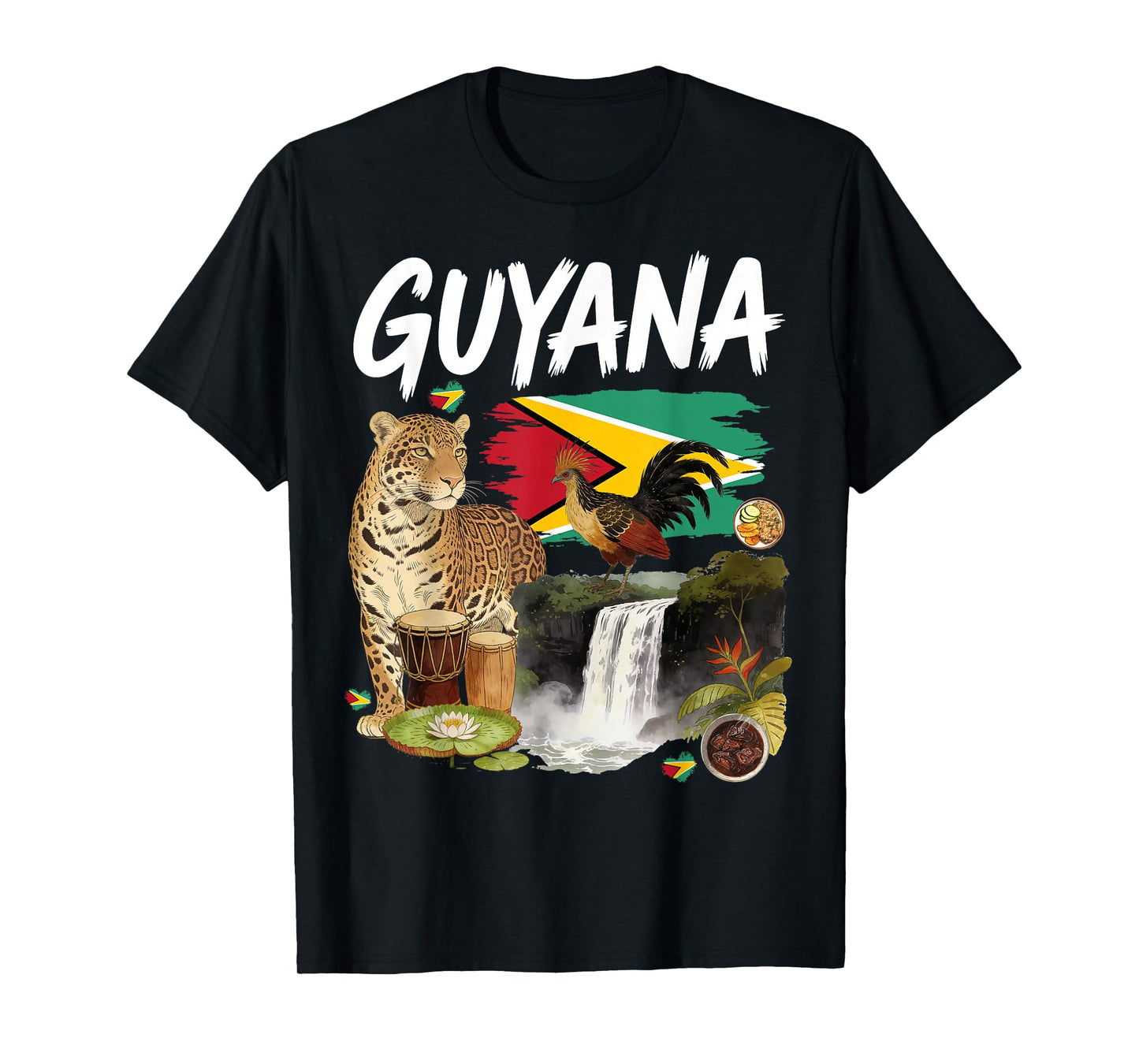 Guyana Flag Outfit Idea for Women & Guyanese Roots T-Shirt