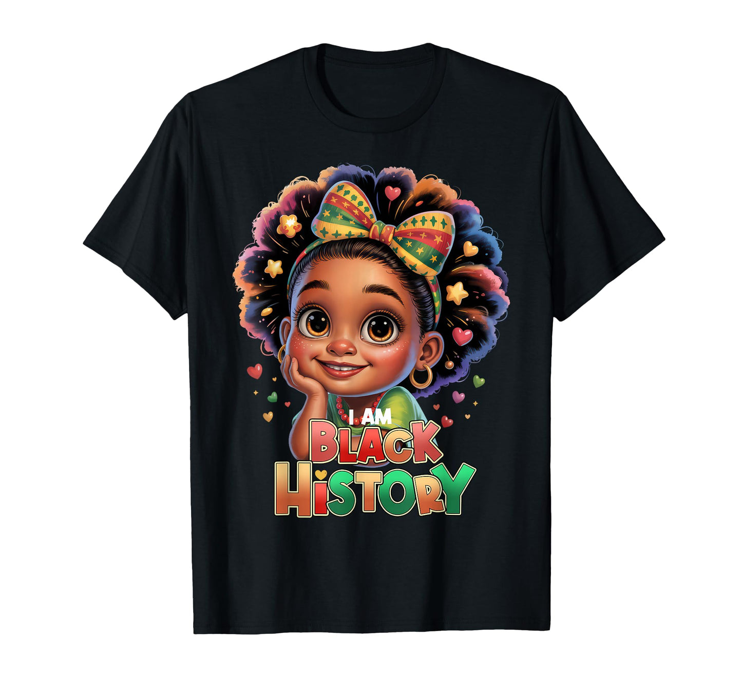 I Am Black History Month Afro African American Girls Toddler T-Shirt