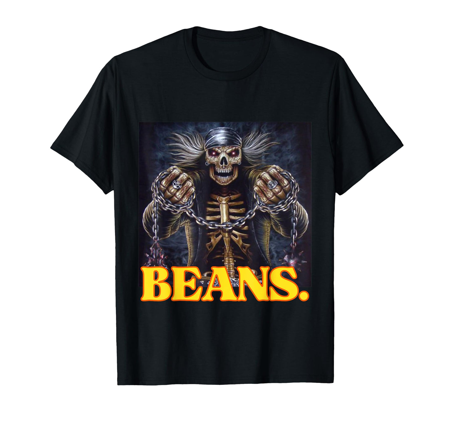 Beans Enjoyer Funny Cringe Hard Skeleton Meme T-Shirt