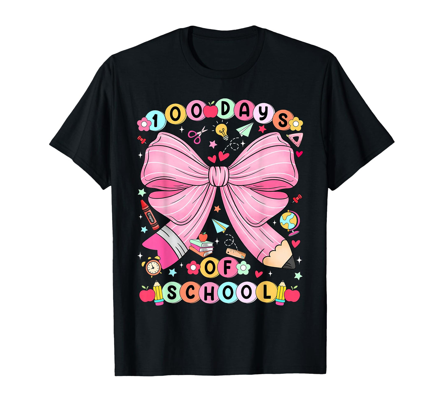 100 Days of School Coquette Bracelet 100 Days Smarter Kids T-Shirt