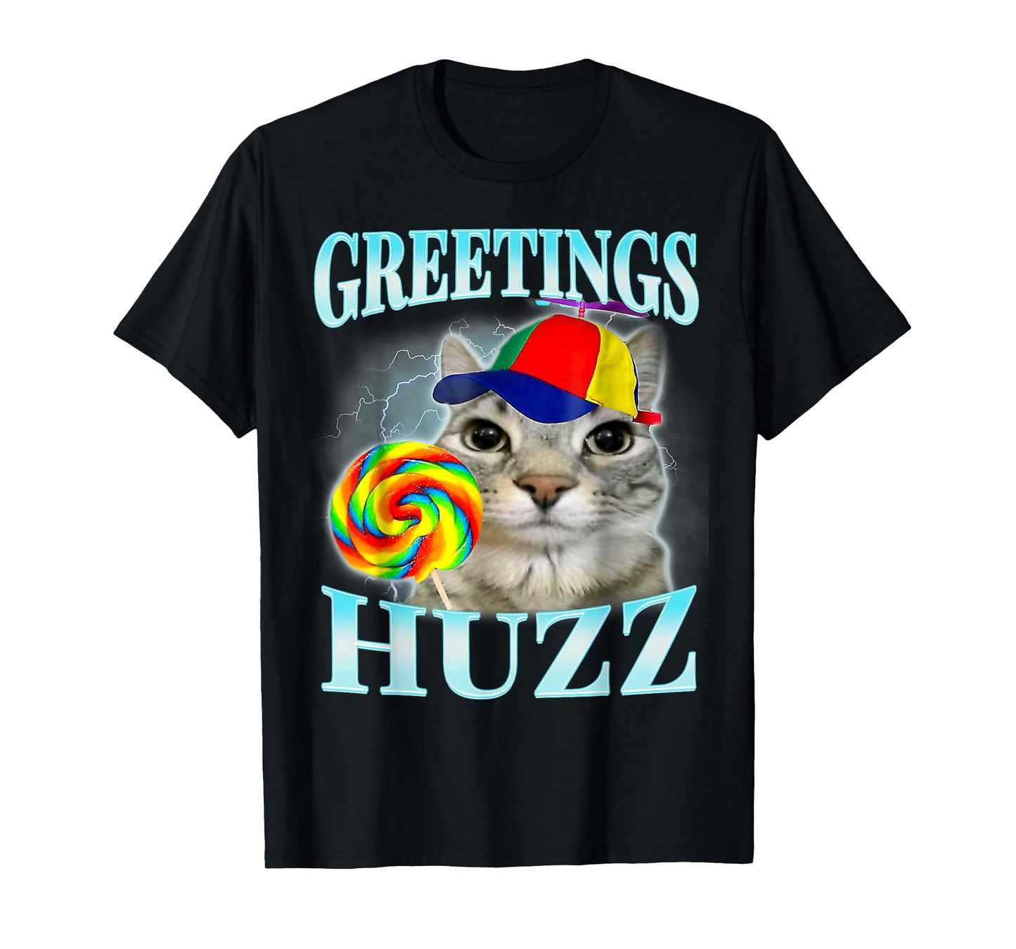 greetings huzz funny gen z gen alpha slang meme T-Shirt