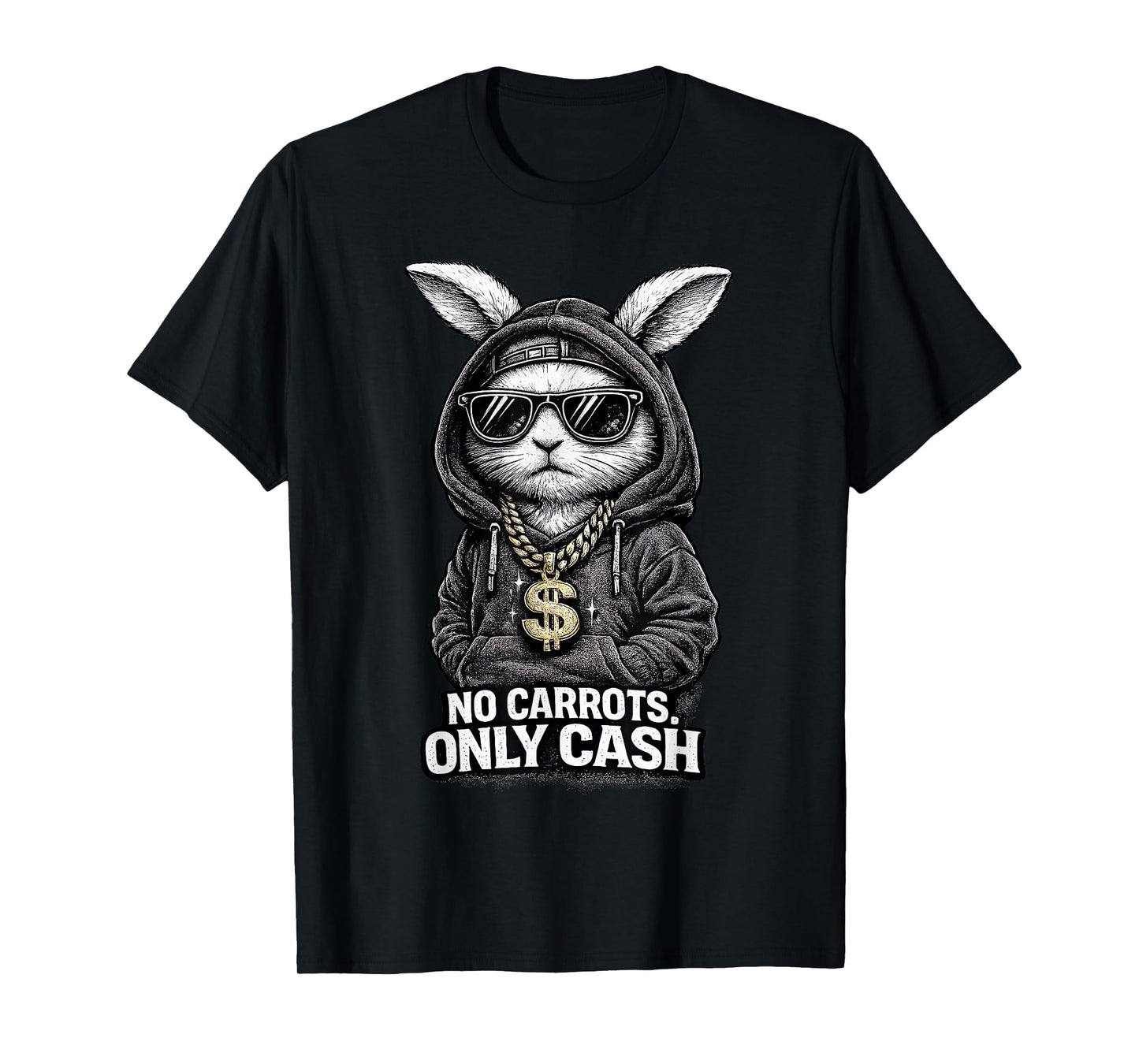 Funny Easter Bunny Shirt for Men Streetwear Hip Hop Rabbit T-Shirt