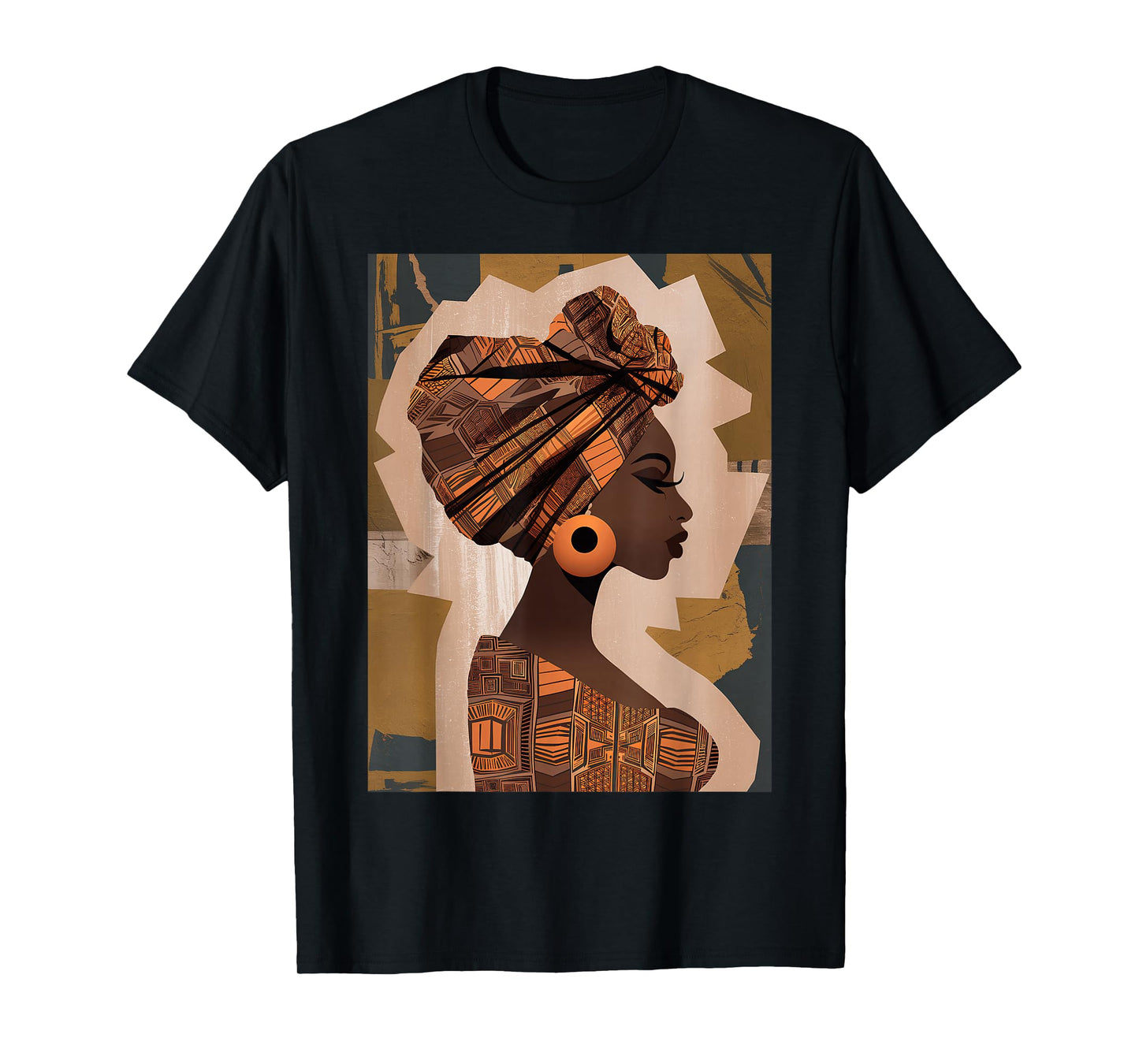 Funny Kente Cloth Head Wrap African American Women Girl T-Shirt