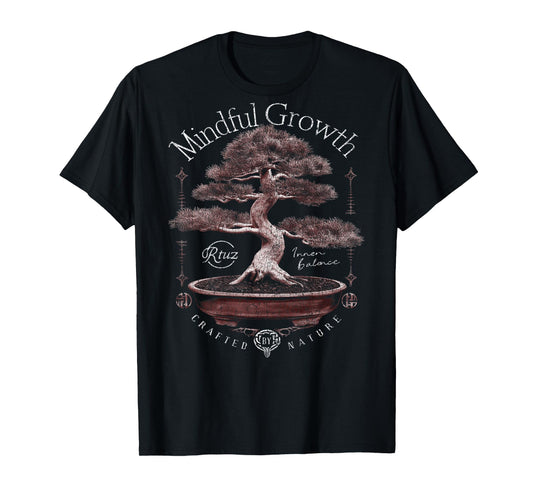 Hip Hop Urban Vintage Edgy Y2K Back Print Streetwear Bonsai T-Shirt