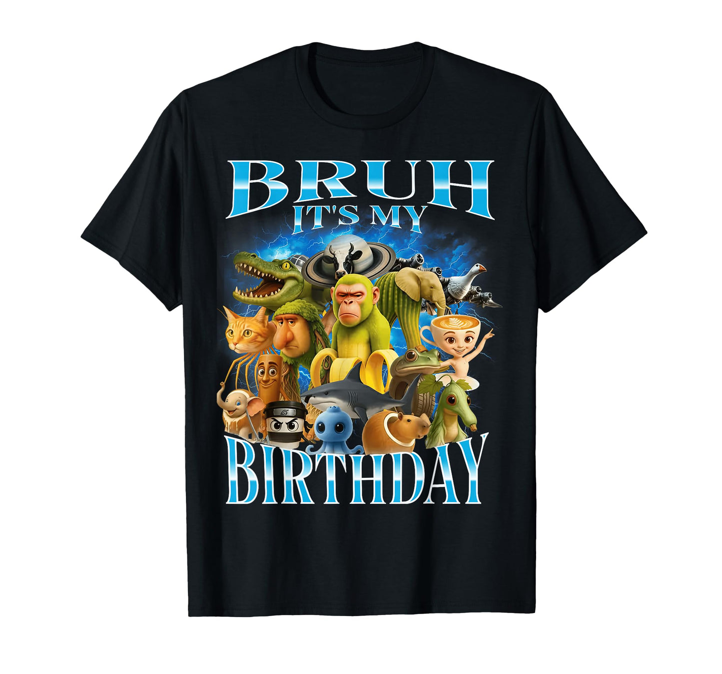 Bruh It's My Birthday Funny Brainrot T-Shirt