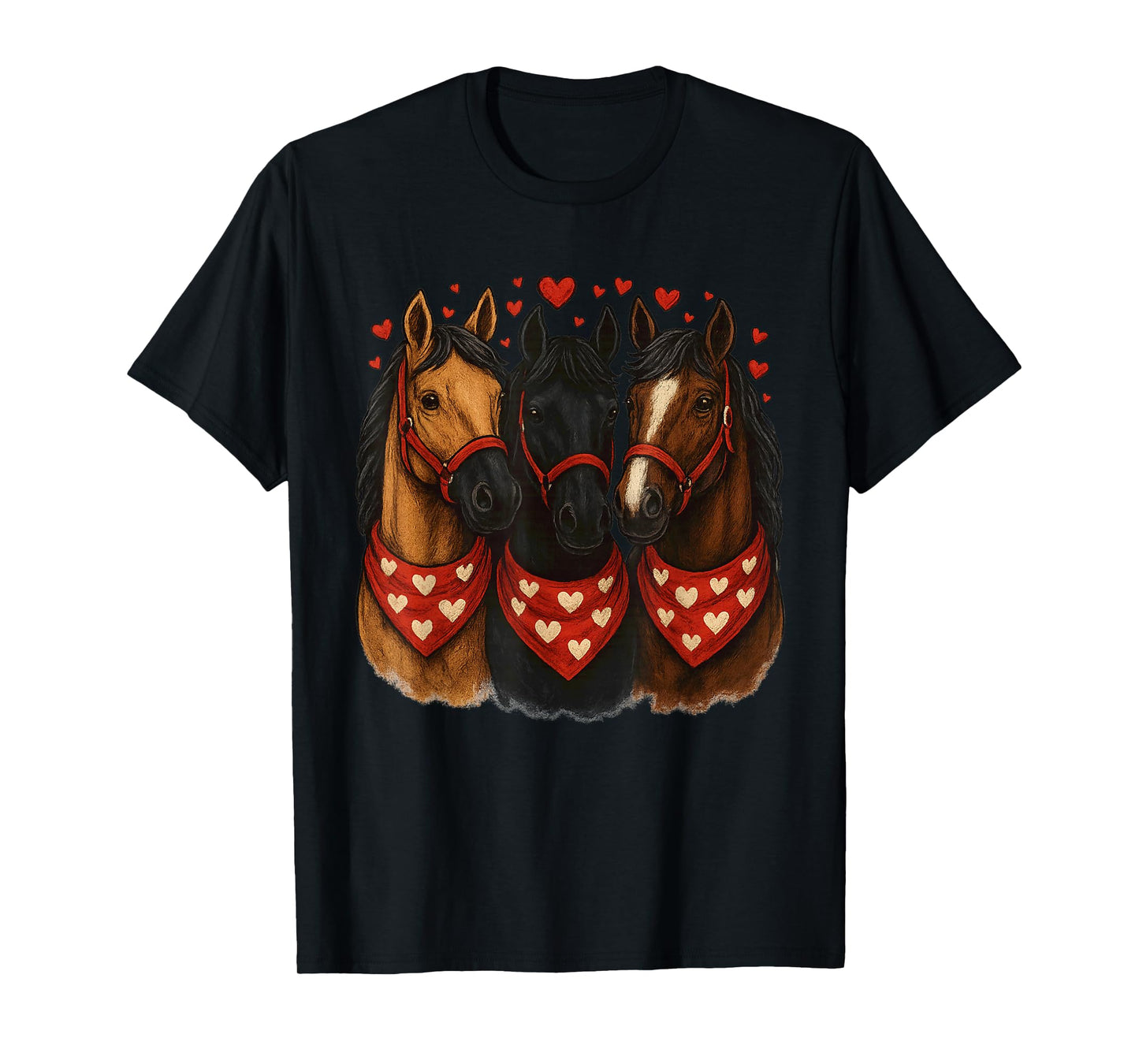 Horse Valentine Valentines Day Cute Horse for Women Girls T-Shirt