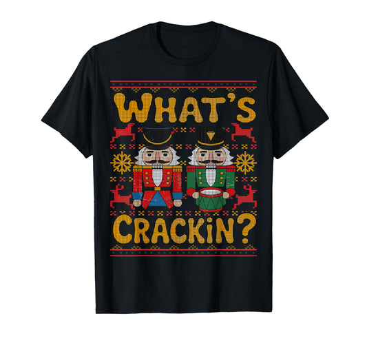 What's Crackin Kids Christmas Nutcracker Family Ugly Sweater T-Shirt
