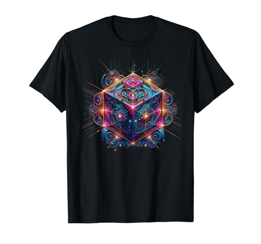 Sacred Geometry Flower of Life Metatron's Cube T-Shirt