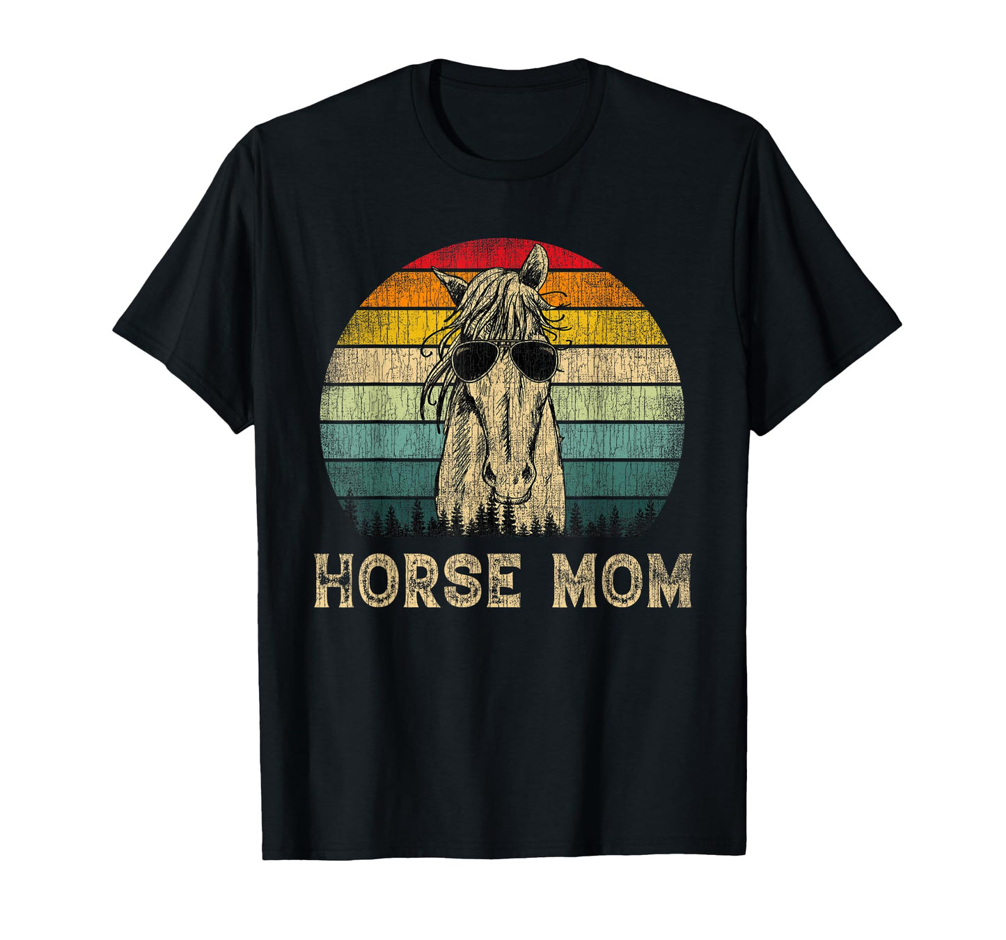 Vintage Horse Mom Horse Lovers Mommy Mother's Day T-Shirt