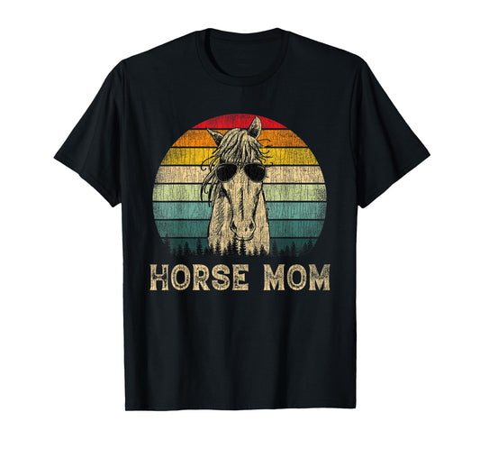 Vintage Horse Mom Horse Lovers Mommy Mother's Day T-Shirt