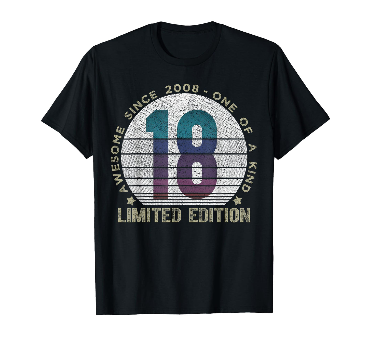 18 Year Old Gifts Vintage 2008 Limited Edition 18th Birthday T-Shirt