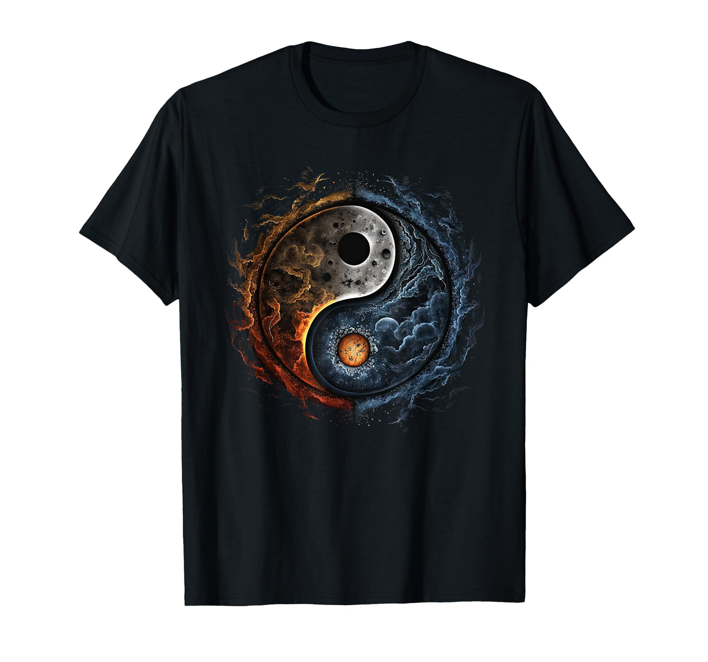 Yin Yang Cosmic Duality Art for Meditation and Peace T-Shirt