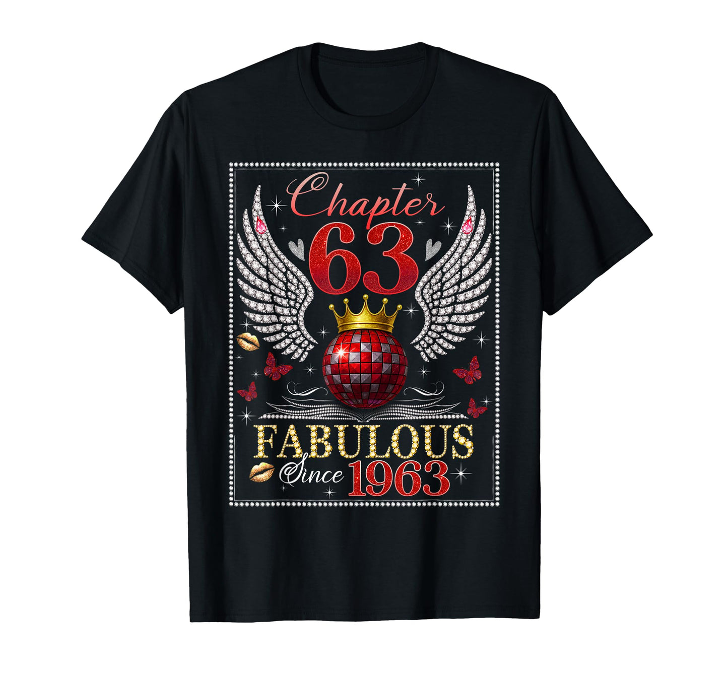 Chapter 63 Fabulous EST. 1963 Disco Ball 63rd Birthday Women T-Shirt