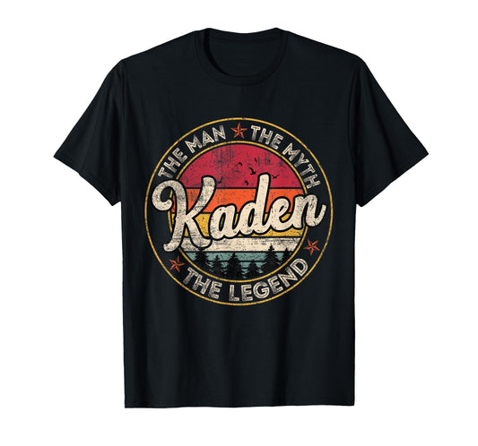 Kaden The Man The Myth The Legend Personalized Name T-Shirt