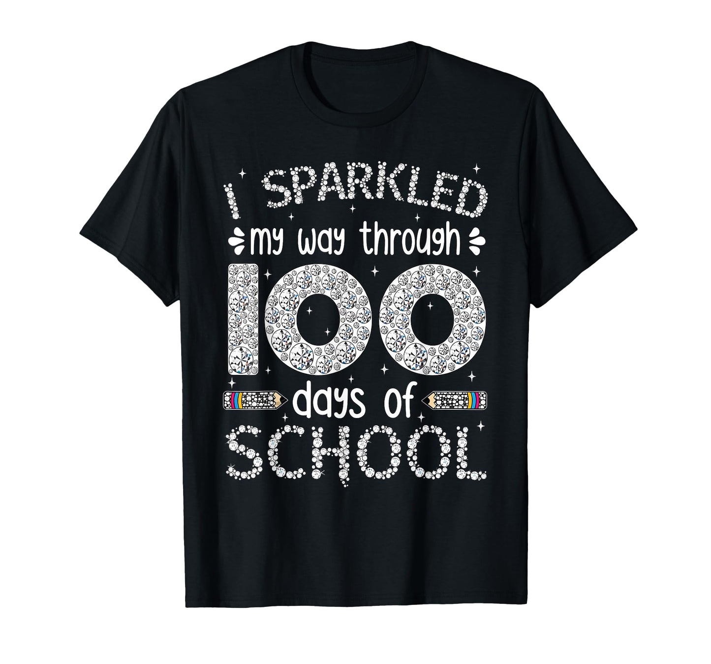 Funny 100 Days of School Teacher Student Kids 100th Day T-Shirt