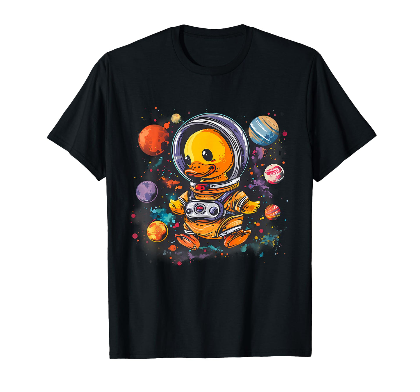 Rubber Duck Space Astronaut Planet Rubber Duck Lover Science T-Shirt