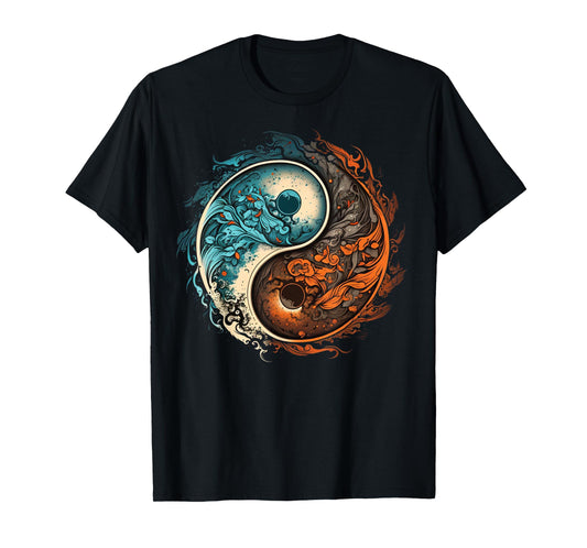 Meditation Taoism Yin Yang Symbol on Zen Taijitu Yin Yang T-Shirt