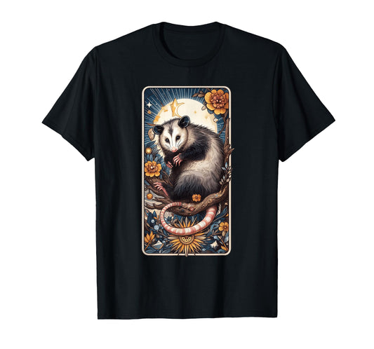 Aesthetic Cottagecore The Opossum Possum Tarot Card Game T-Shirt