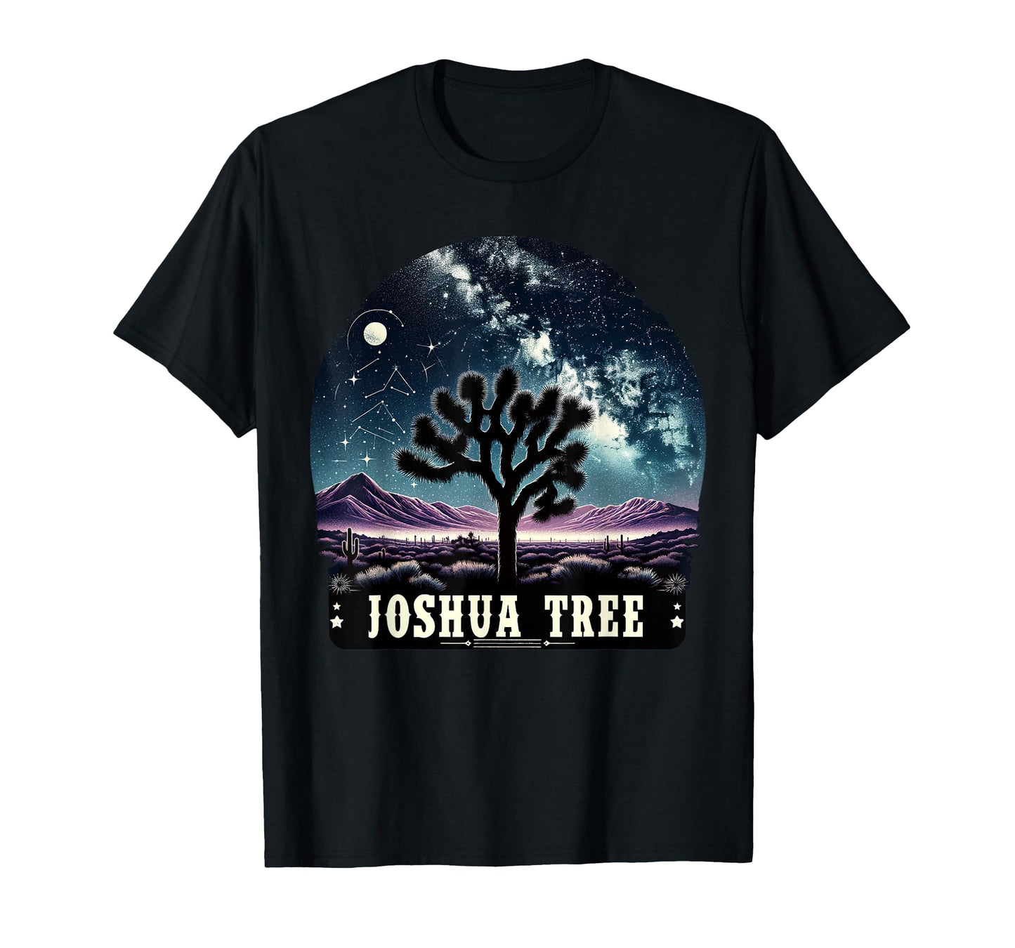 Joshua Tree National Park Night Scene Hiking Camping Outdoor T-Shirt