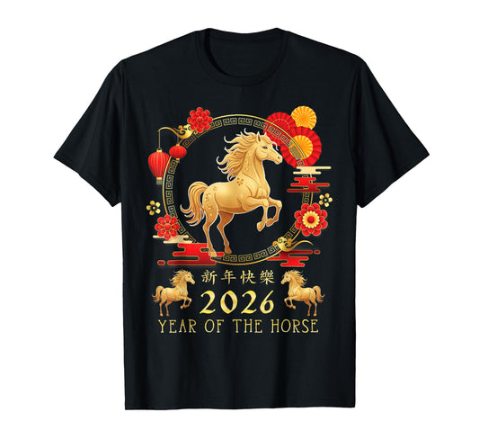 Chinese New Year 2026 Year of The Horse for Women Men Kids T-Shirt