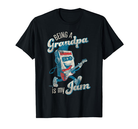 Funny Retro Grandfather Being a Grandpa is My Jam T-Shirt