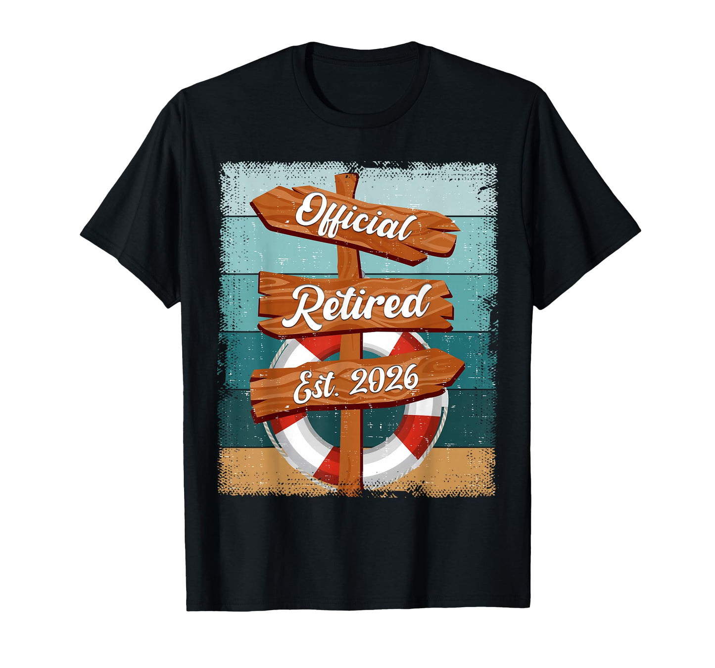 Vintage Officially Retired 2026 Funny Retirement Men Women T-Shirt