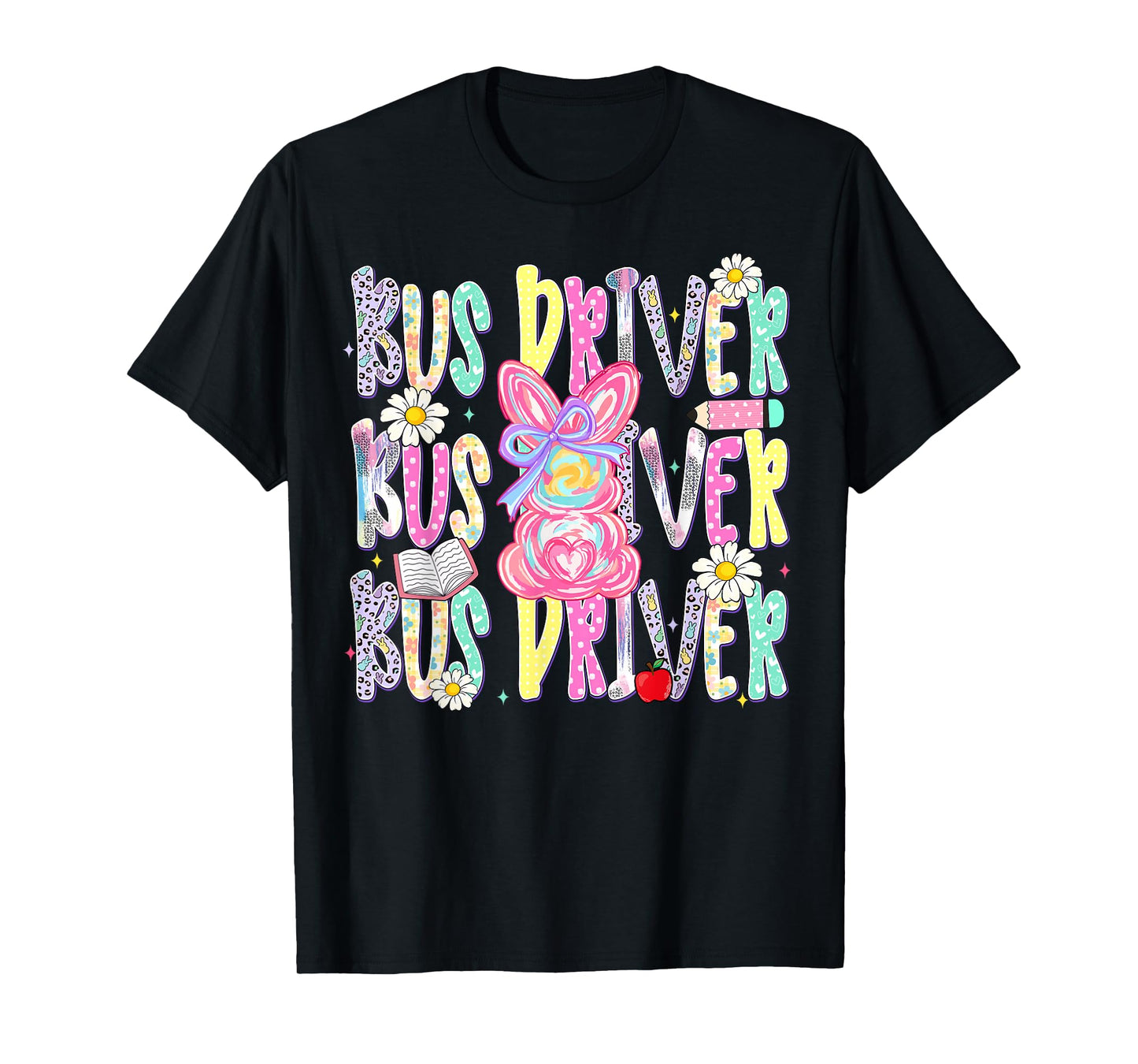 Easter Bus Driver Cute Colorful Spring Shirt T-Shirt