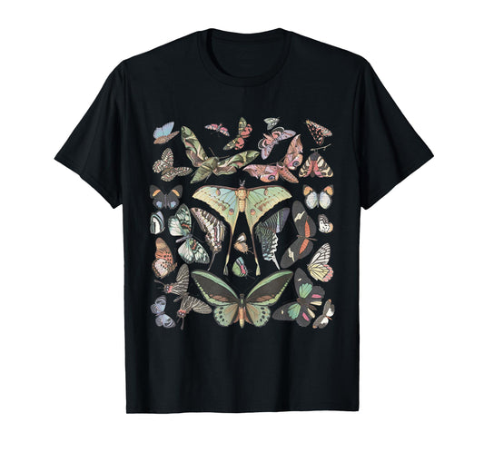 Vintage Butterfly and Moth Cute Graphic For Teacher Womens T-Shirt
