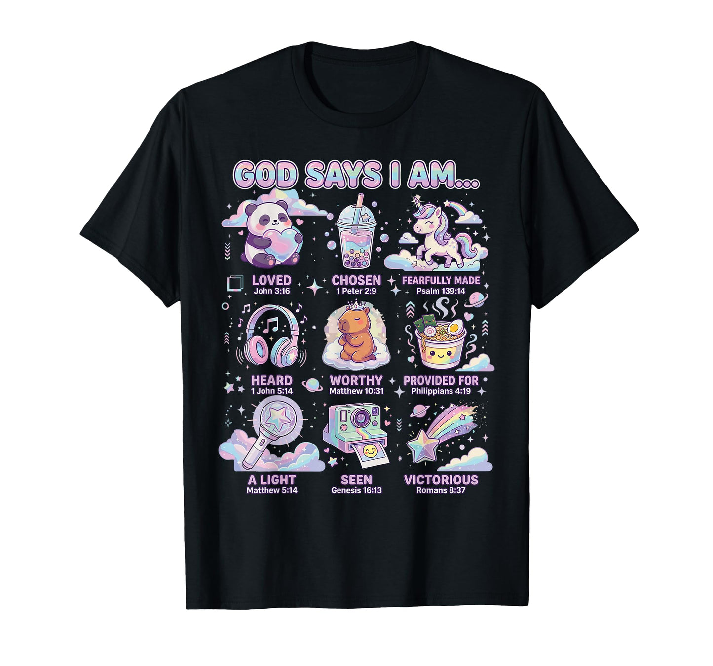 God Says I Am Bible Verses for Christian Girl T-Shirt