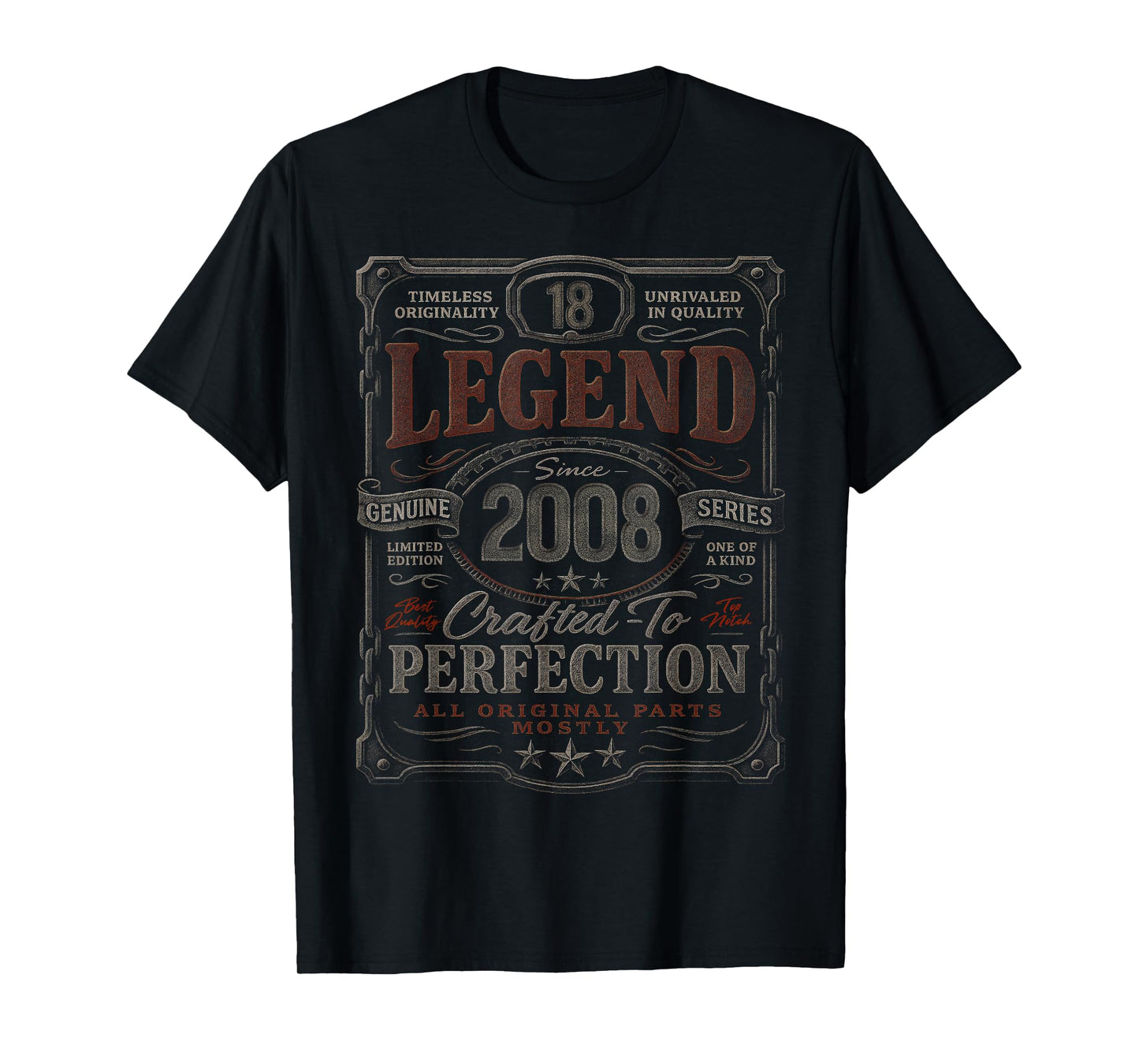 Vintage 2008 Limited Edition Shirt 18 Year Old 18th Birthday T-Shirt