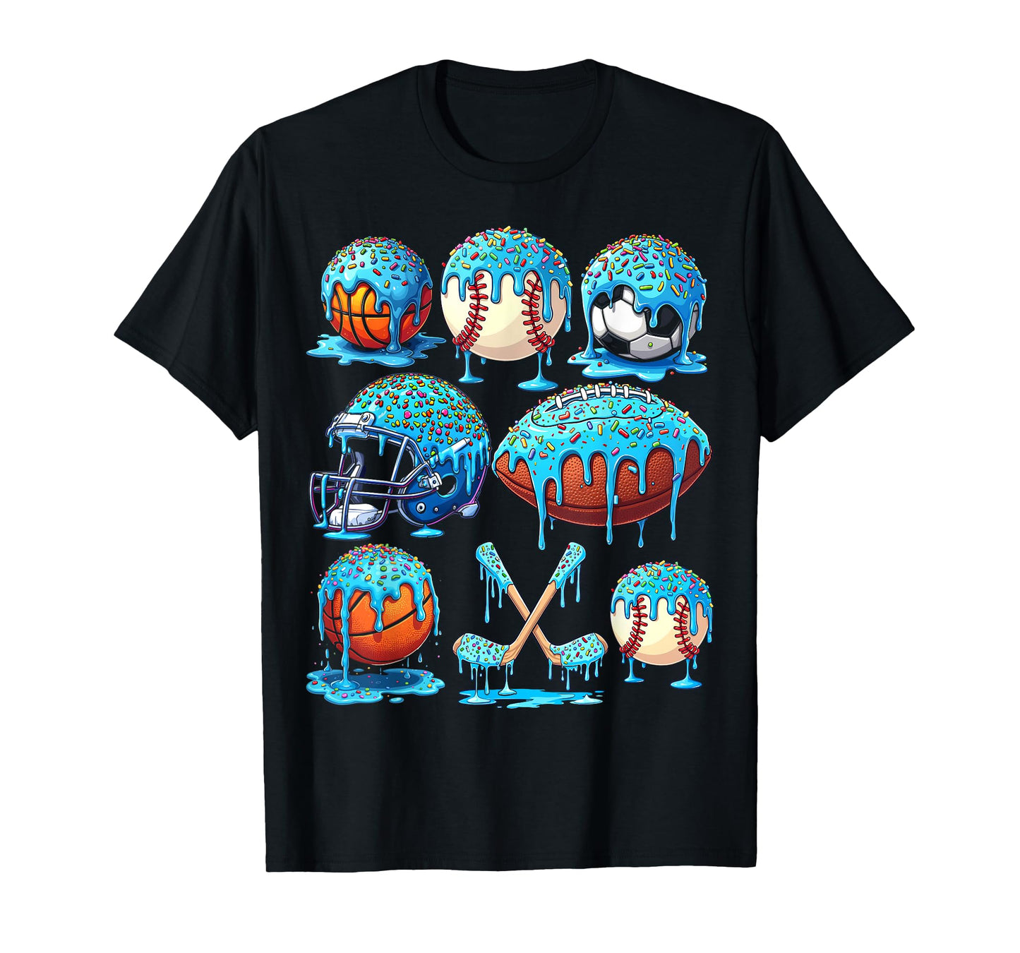 Sports Drip Boys Girls Ice Cream Drip With Sprinkles Summer T-Shirt