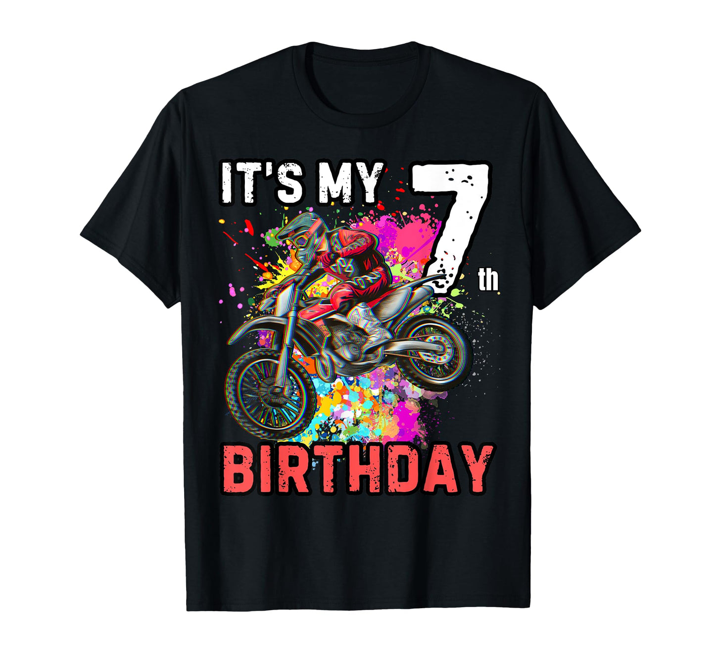 It's my 7th Boy Birthday Dirt Bike MX Motocross Birthday T-Shirt