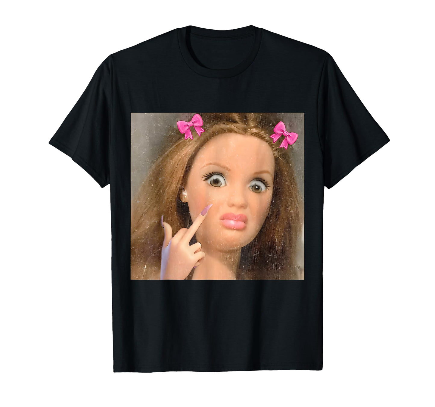 Funny Disgusting Doll face Meme T-Shirt