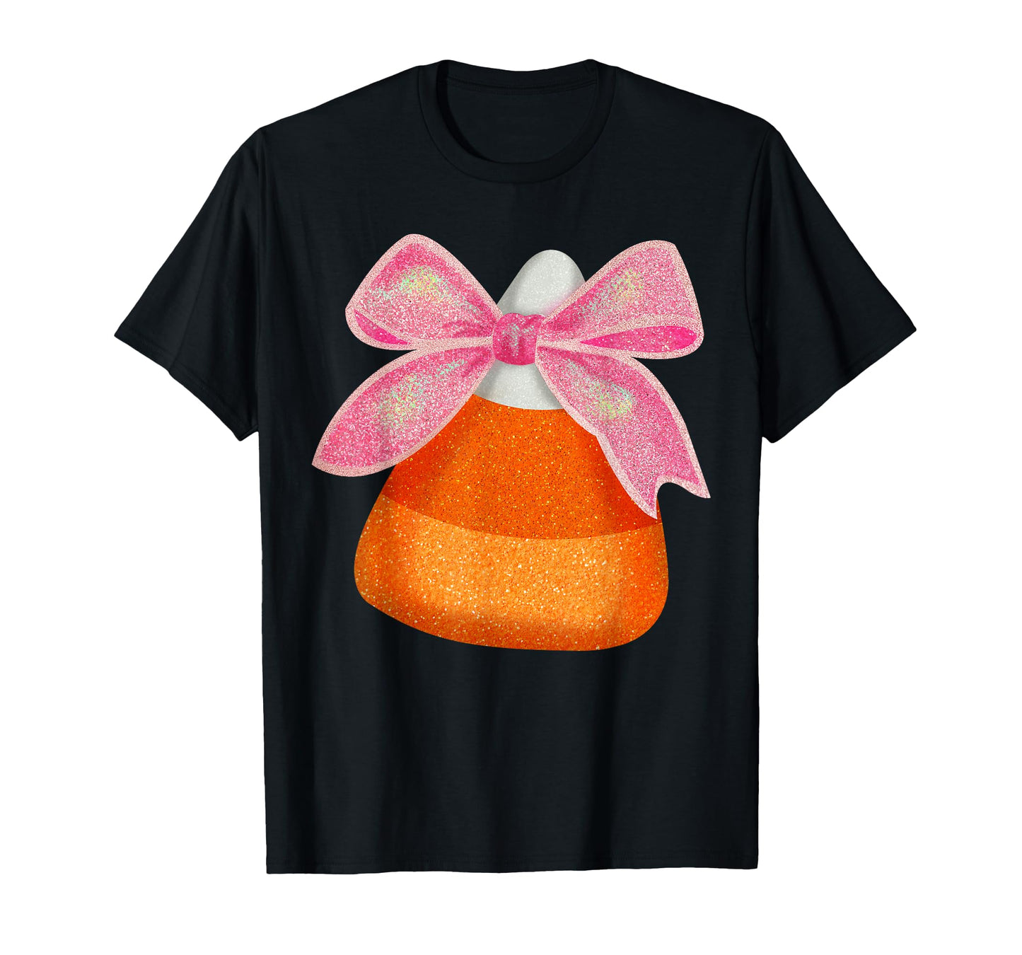 Coquette Bow Candy Corn Women Girls Kids Halloween Costume T-Shirt