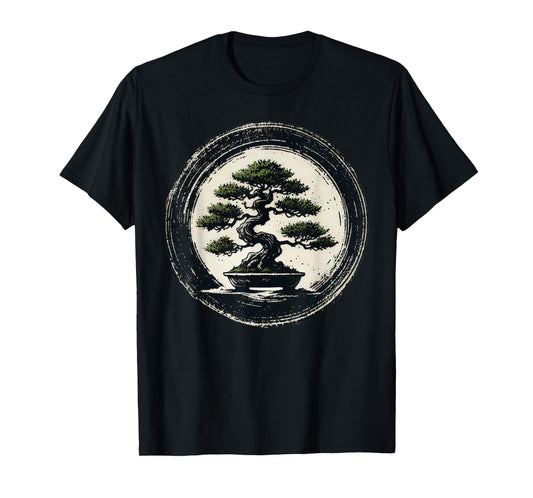 Japanese Bonsai Tree Zen Enso Circle T-Shirt