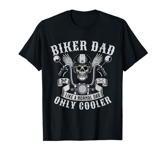 Biker Dad Motorcycle Father Rider Biker Dad Father's Day T-Shirt