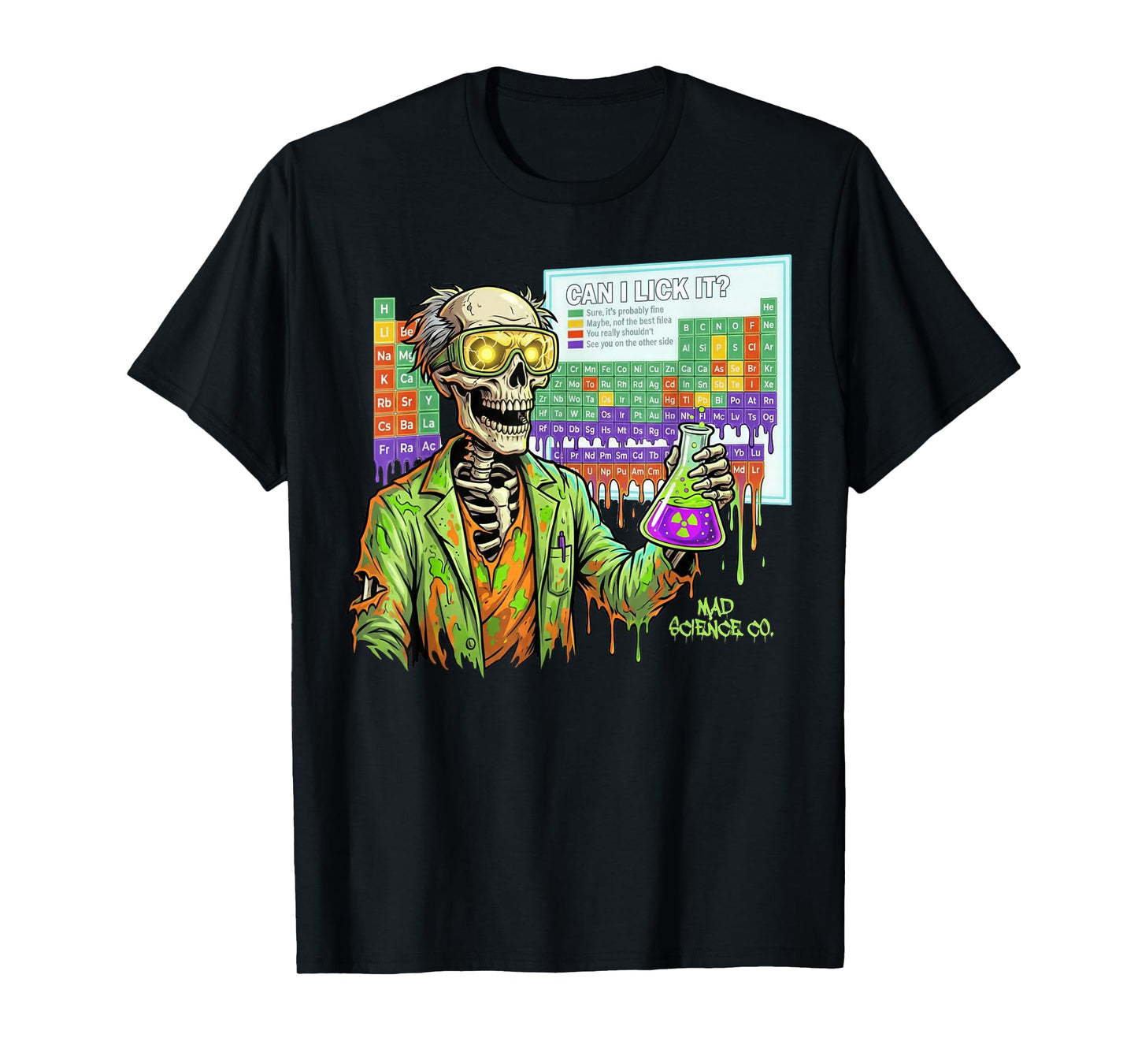 Can I Lick It Periodic Table Shirt Funny Science Teacher T-Shirt