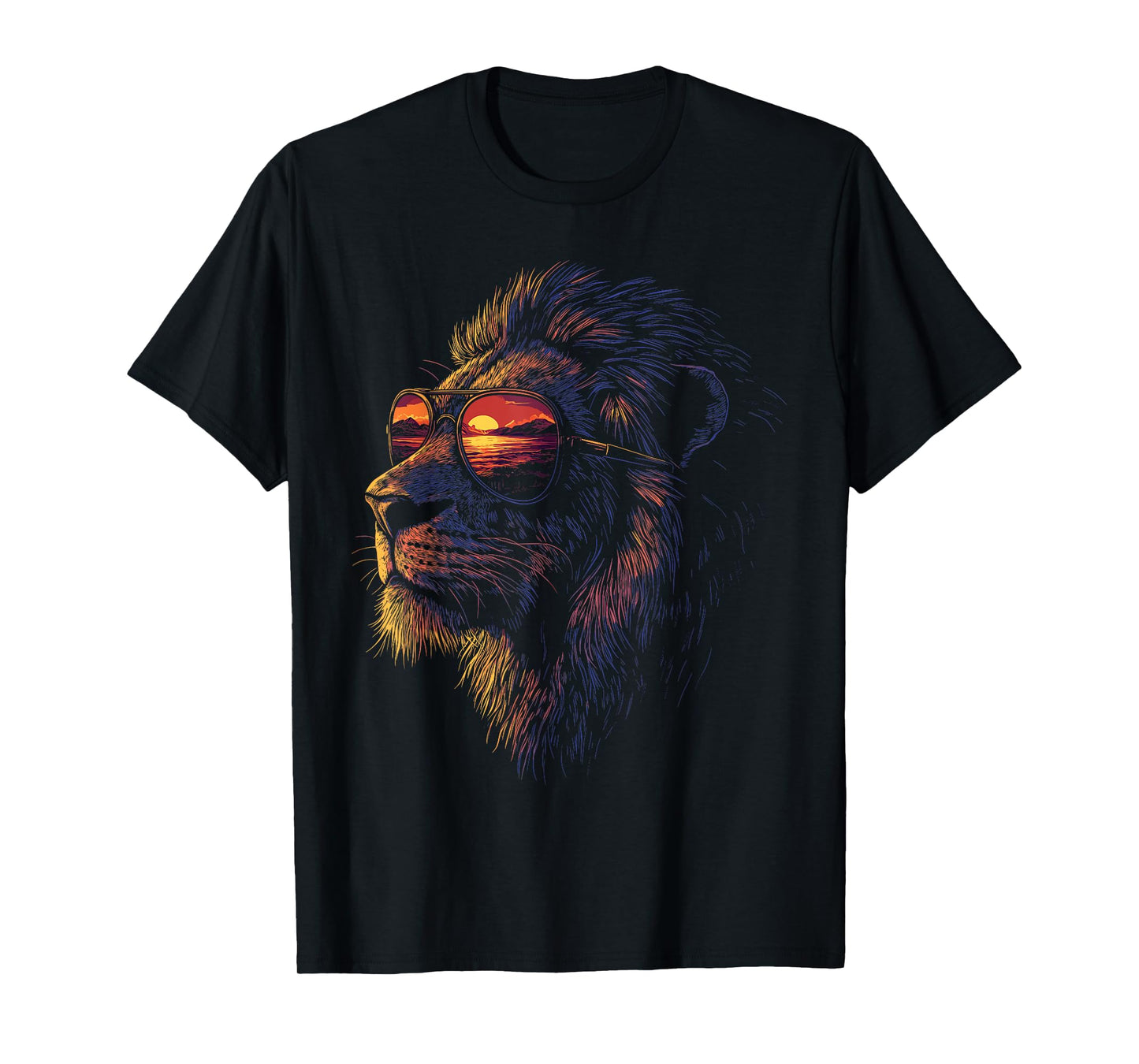 Retro Novelty Men Women Kids Boys Girls Funny Lion T-Shirt