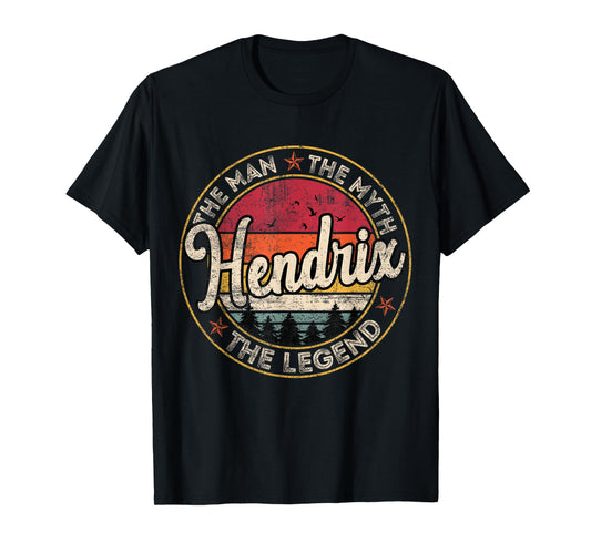 Hendrix The Man The Myth The Legend Personalized Name T-Shirt