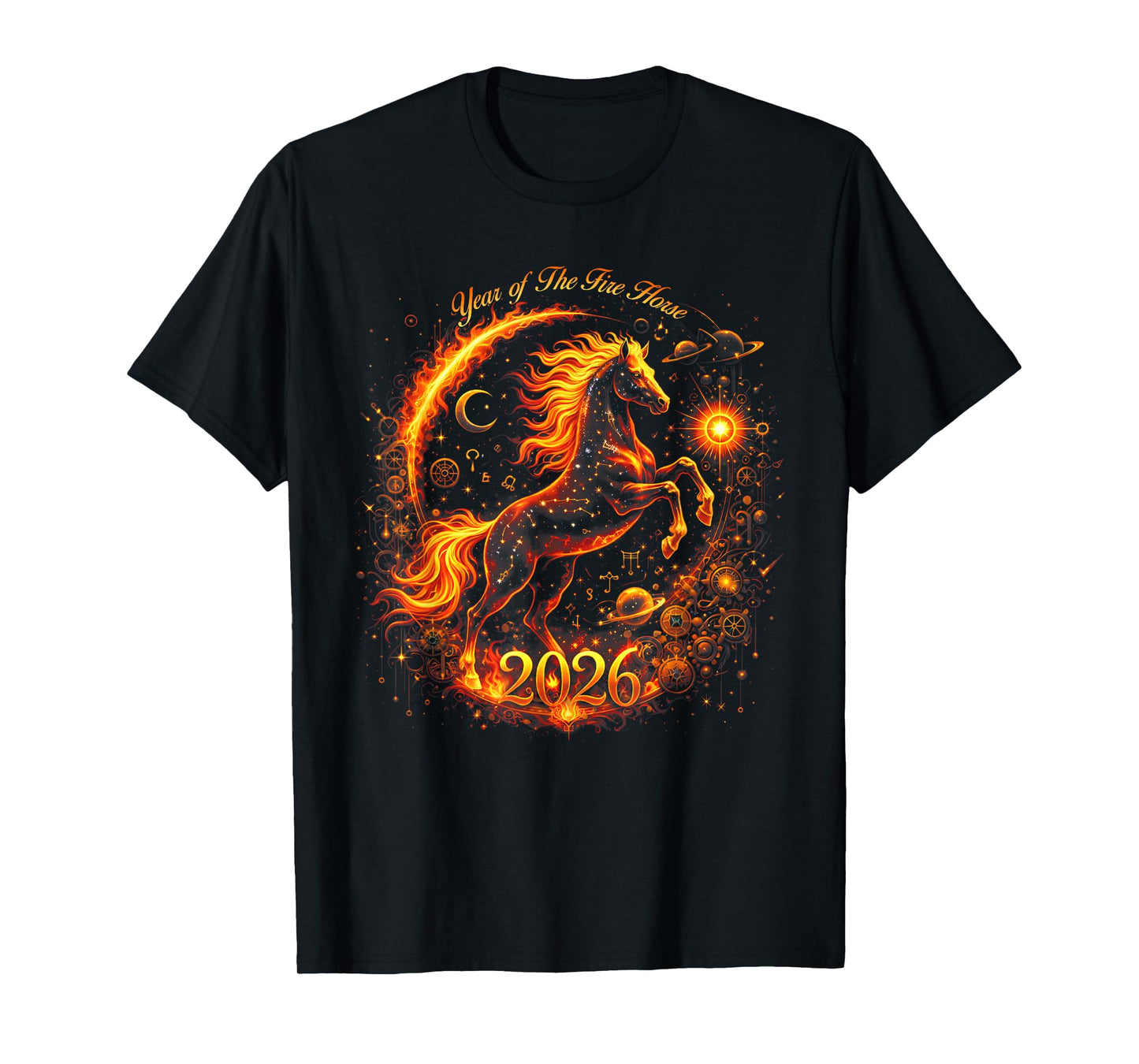 Year of The Fire Horse 2026 Lunar Chinese New Year Zodiac T-Shirt