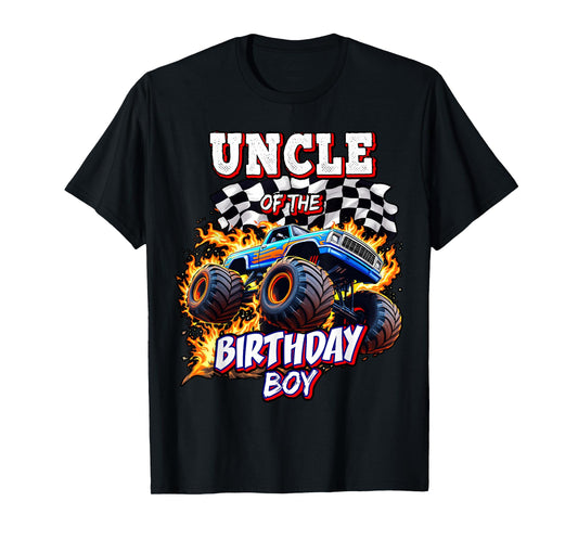 Uncle of the Birthday Boy Monster Truck Birthday Party T-Shirt