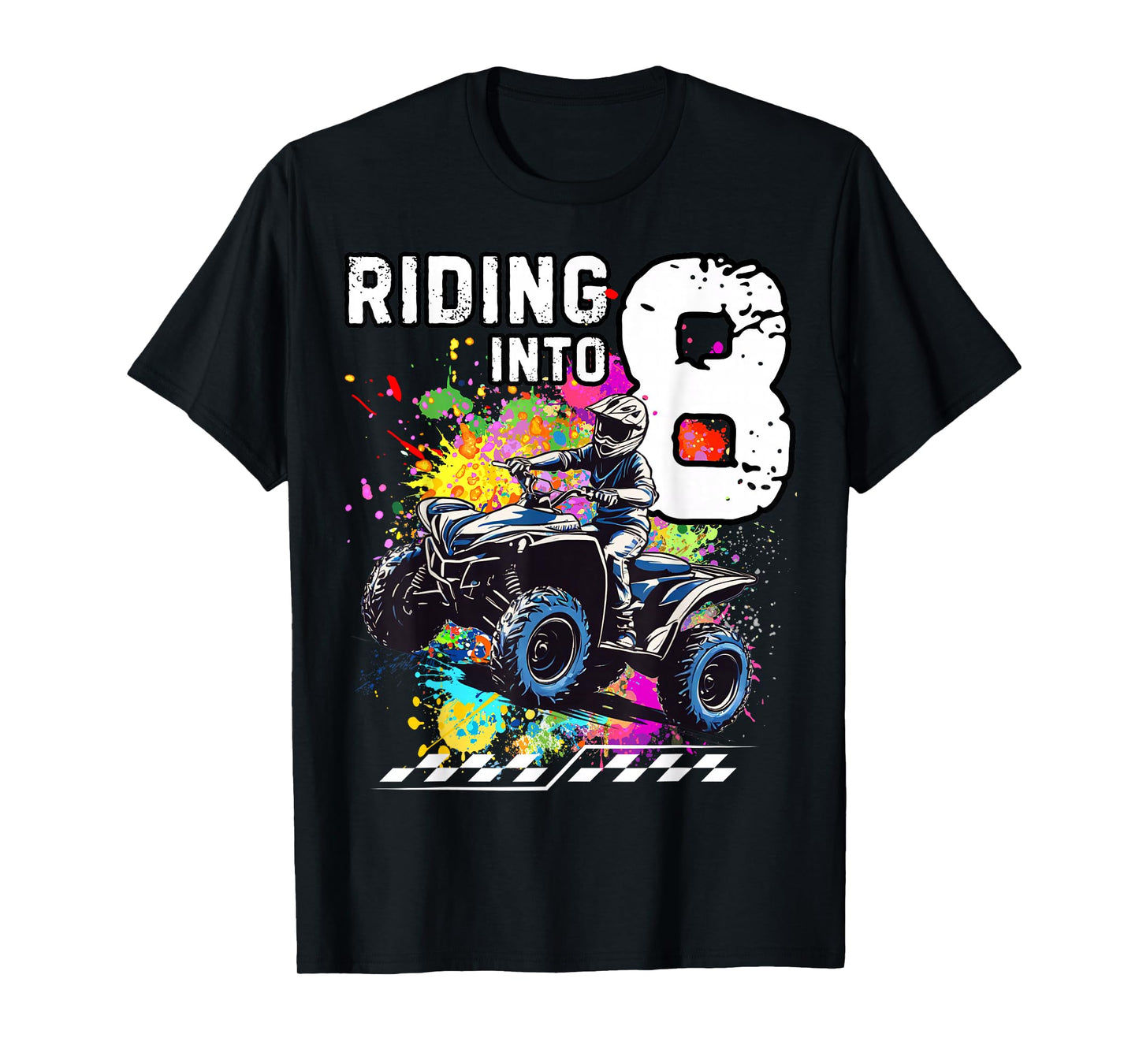 Riding Into 8 Year Old ATV Birthday T-Shirt
