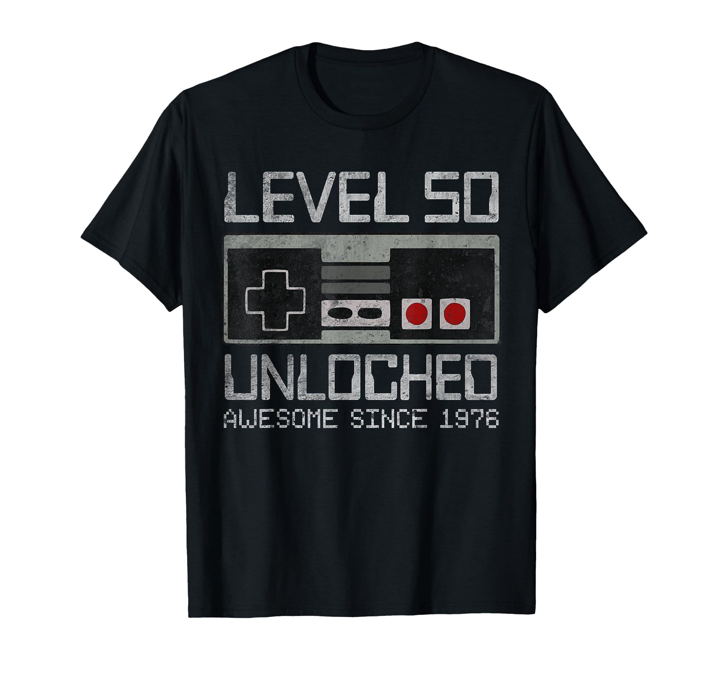 Level 50 Unlocked 50th Birthday 50 Year Old Video Gamer Men T-Shirt
