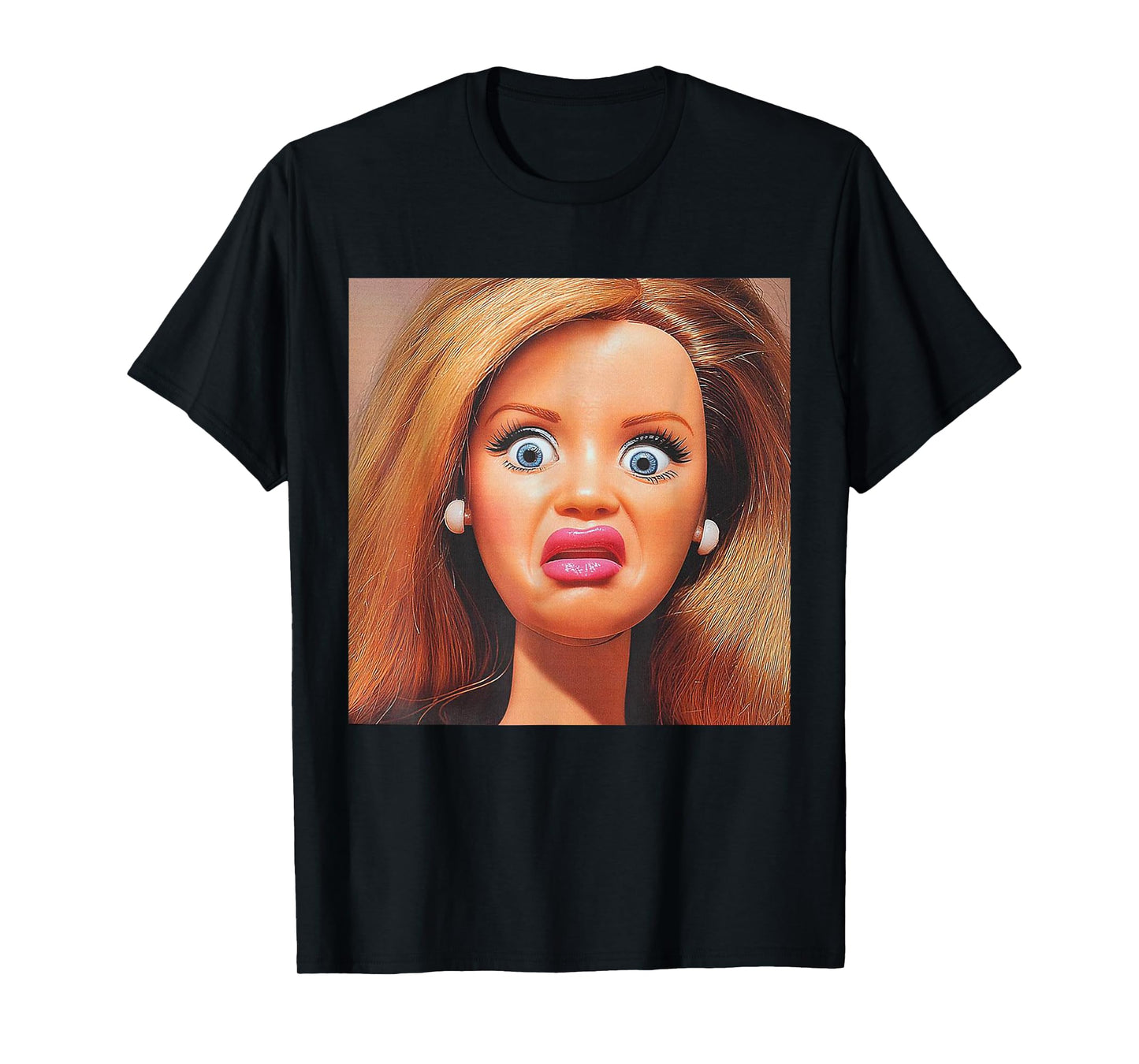 Funny Disgusting Doll face Meme Hilarious Sarcastic Gift Y2K T-Shirt