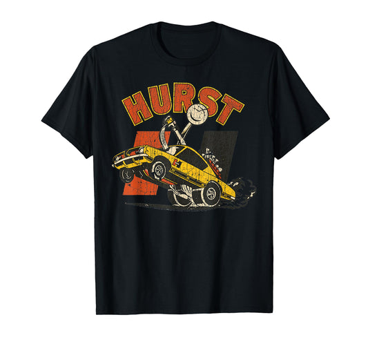Vintage Car Retro Hurst Racing Meme Hand Engine Funny T-Shirt