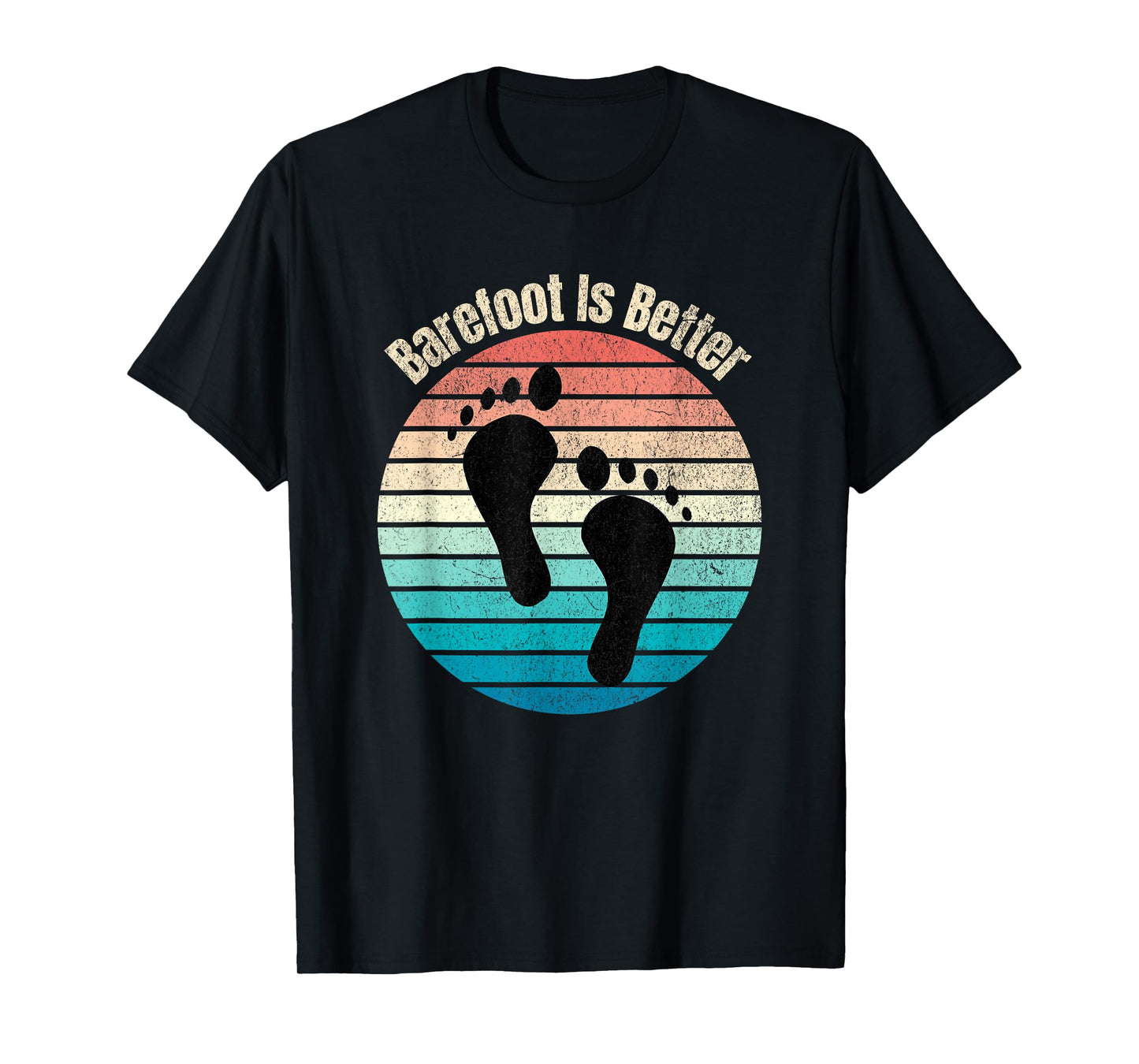 Barefoot Is Better Sunset Earthing T-Shirt