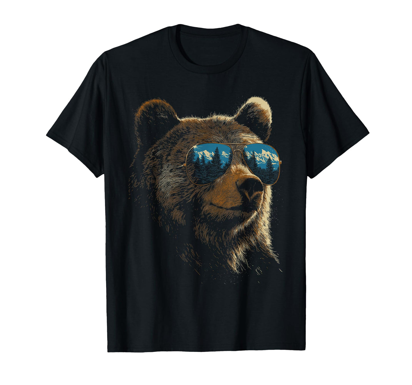 Retro Novelty Men Women Kids Funny Bear T-Shirt