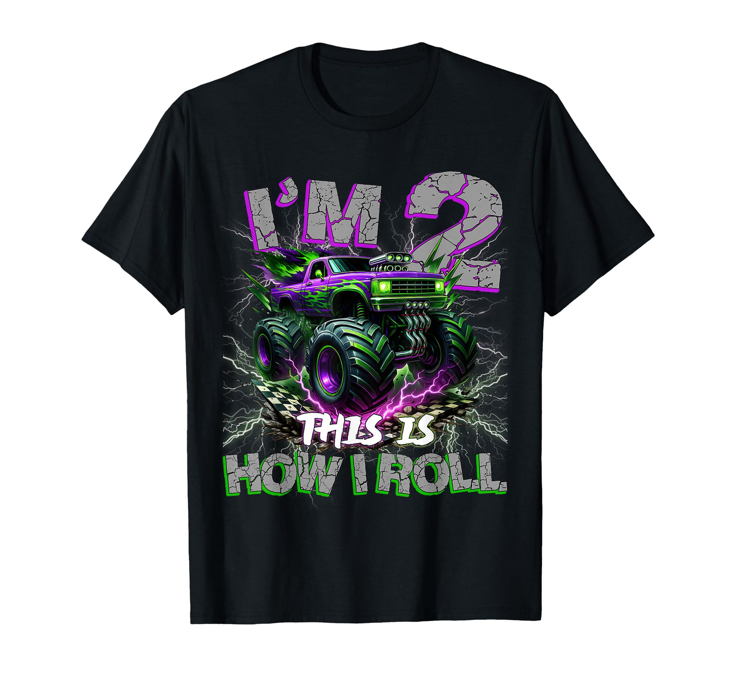 Im 2 Years Olds Monster Truck 2nd Birthday Boy Gifts Outfit T-Shirt
